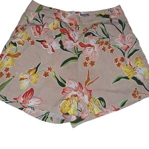 Charlotte Russe Womens Size M Botanical Shorts Vacation‎ Lightweight Tropical